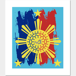 Philippine Flag / 3 Stars & Sun / Baybayin - SA Posters and Art